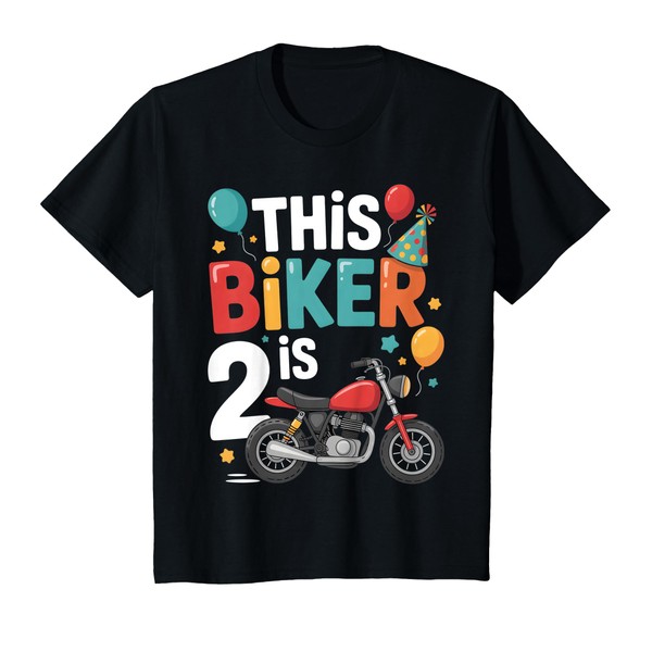 Kids Motorcycle 2nd Birthday 2 Second Two Yr Old Biker