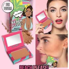 Misslyn Beach Please! BRONZING & CONTOUR POWDER, Trendy Bronzer, Matte Bronzer, Pigmented Soft Powdery Texture, With Mirror, Facial Bronzing Powder For Contouring, Long-Lasting, Lightweight, Smooth, Blendable, - Colour: 56 BARBADOS BABE!