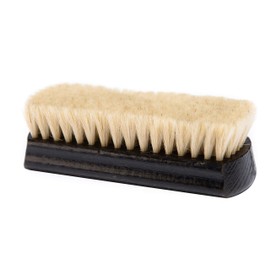 Premium Quality Polishing Brush - Genuine Natural Goat Hair and Wooden Handle - For Shiny Shoes, Clothes and Handbags - Wren's