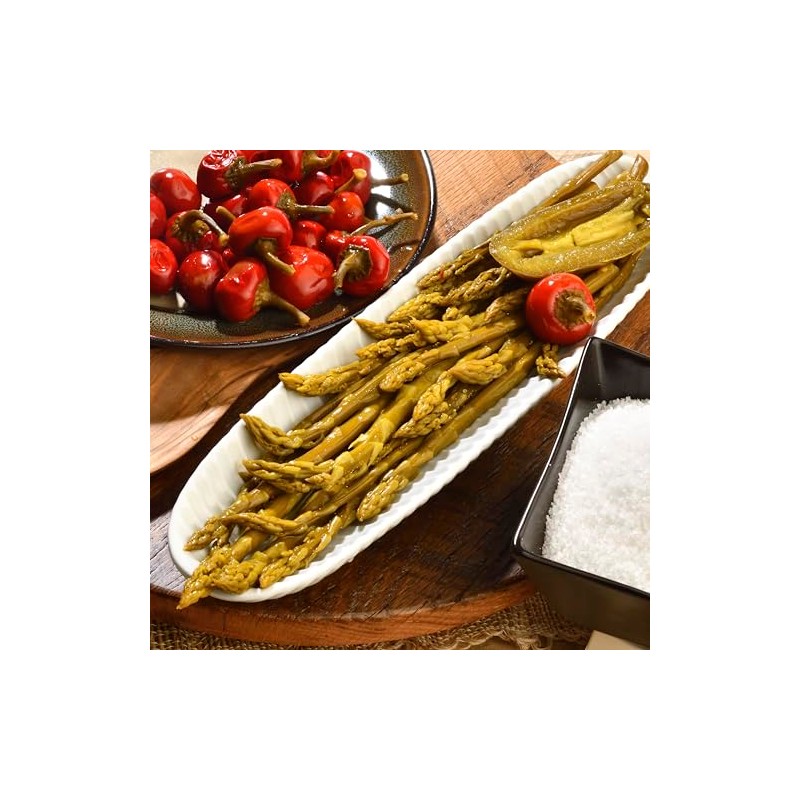 Amish Valley Products Pickled Aspargus Spears Glass Jar Vegetable (Zesty,