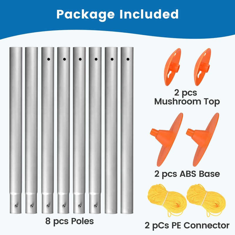 Tuszom 2 Pack Boat Cover Support Pole, Adjustable Steel Support