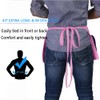 BOHARERS Pink Waitress Apron for Women with 3 Pockets -