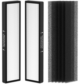 GoKBNY 2-Pack 182550 Replacement Filter Compatible with Bionair BAP536UV-U and Holmes HAP537UV / 2141139 Purifiers, with 6×Carbon Pre-Filter