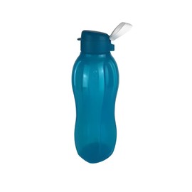 Tupperware NEW Tupperware Large eco water bottle sheer peacock blue 1.5L  with flip lid FrS