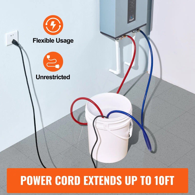 Tankless Water Heater Flushing Kit 5 Gal Pail 2 Hoses