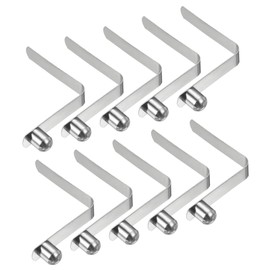 PATIKIL 11x9mm Kayak Paddle Snaps, 10 Pack Tent Pole Clips Steel V Shaped Single Pin Push Button Spring Clips Lock Tube Pole Clips for Camping Awning