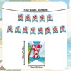 2pcs Cartoon Birthday Banners, Pre-Strung Happy Birthday Fishtail Flag Banner