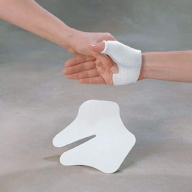 Rolyan Functional Position Splint, Polyflex II - Solid 1/8" (3.2mm), White, Medium 3/PK, Perforated Splinting Material, Restricts Movement, Preformed Hand & Wrist Support, Thermoplastic Splinting