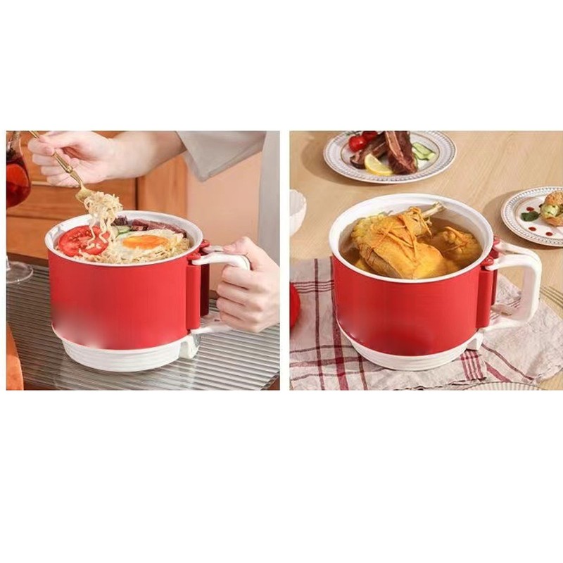 Electric Cooking Pot Quick Heating Mini Electric Cooker with Foldable