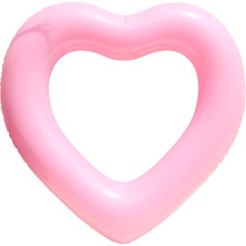 NODC Float Ring, Diameter 47.2 inches (120 cm), Adult, Cute, Heart, Clear, Glitter, Float, Pink, Blue, Exude (Solid Pink Heart)