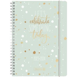 BRUNNEN Celebrate School Calendar 2023/2024 2 Pages = 1 Week A5 Mint