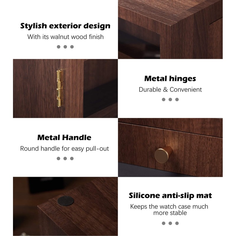 Homde Cologne Storage Organizer with Drawer - Men's Cologne Holder