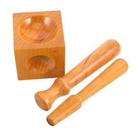 STOBOK Wooden Punch Kit Square Jewelry Making Tool Set Wood Doming Dapping Blocks for DIY Crafts