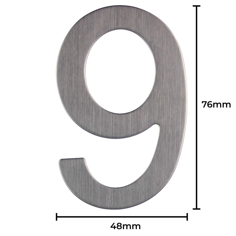 Stainless Steel House Number - Design Door Number - Height