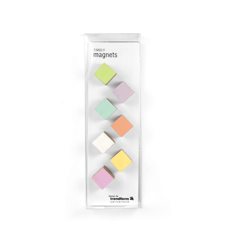 FIRST4MAGNETS Trendform beliebtes Form Büro Magnets-Timber (Set von 7), Sortiert,