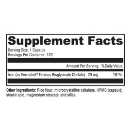 Xymogen Hierro 120 Cápsulas Orgánico