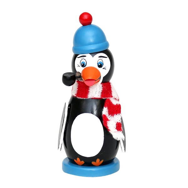Dekohelden24 Trendy Modern Wooden Incense Figurine Penguin Approx. 14 cm