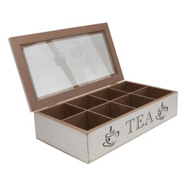 Baluue Solid Wood Storage Box Versatile Wooden Container for Home Organization Elegant Design for Jewelry Sundries Retro Style with English Letters Durable Wooden Material