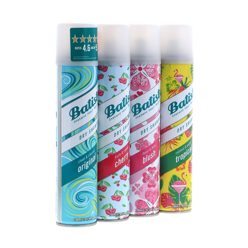 Batiste Dry Shampoo Original, Cherry, Blush, Tropical (4 pack) 6.73