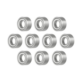 FOCMKEAS R2ZZ 10 PCS Deep Groove Ball Bearing ID 1/8"×OD 3/8"×Width 5/32" Double Metal Shielded Ball Bearing Chrome Steel P0 Z2 Bearing for Industrial Machine,Power Tools and Mechanical Equipment