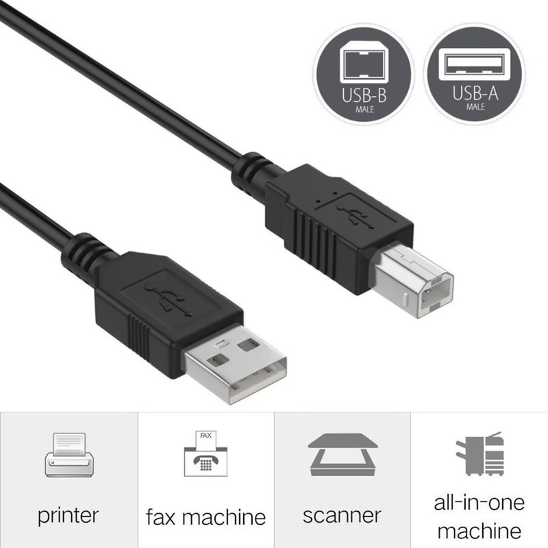 Jantoy Replacement 6ft USB 2.0 Cable Laptop PC Data Cord
