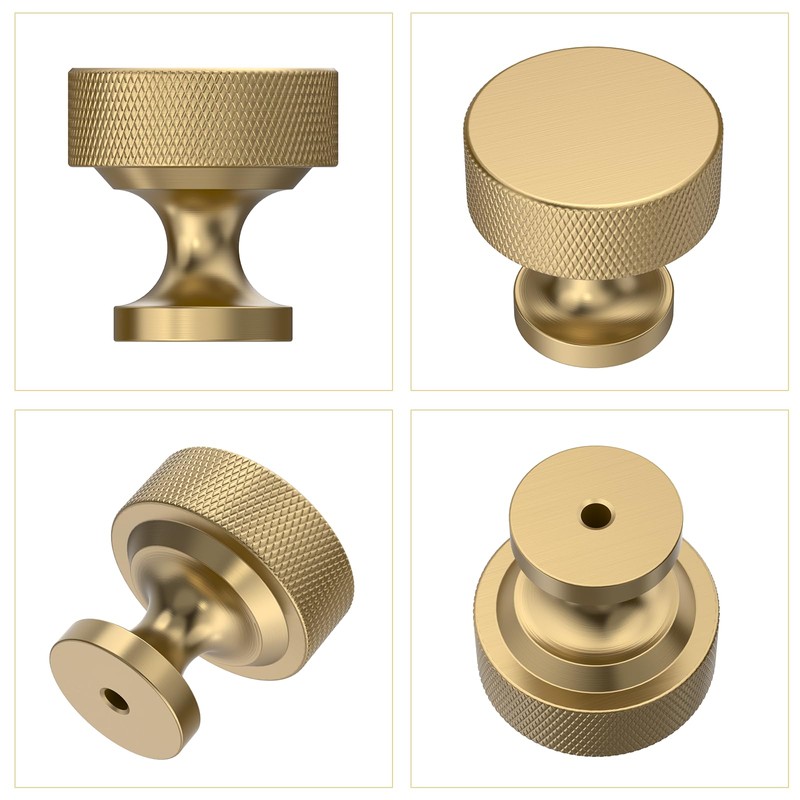 Coinkoly 10 Pack Champagne Bronze Knurled Cabinet Knobs Kitchen Champagne