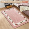 FAONIE Pretty Floral Rural Style Romantic Rose Flower Rug Shaggy