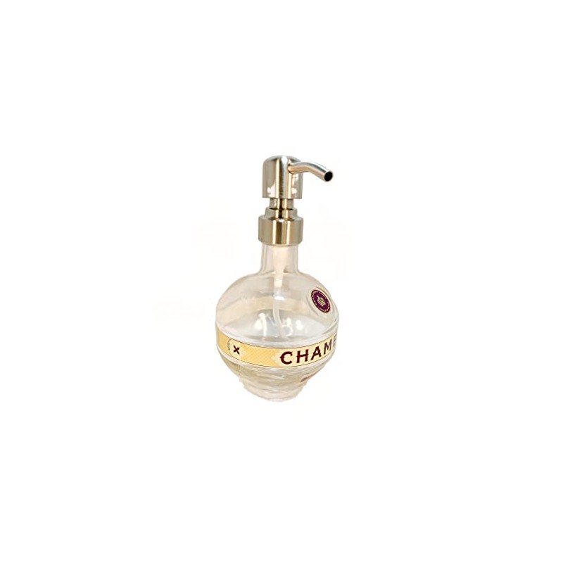 Handmade Dispenser for Soap Altered Chambord Glass Bottle 375 ml