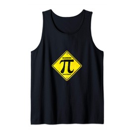 Warning Irrational Pi Symbol Sign Tank Top