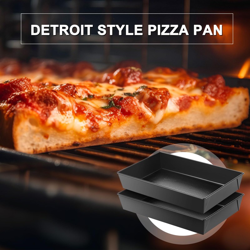 RimCereal 2 Pcs Detroit Style Pizza Pan 10 x 14