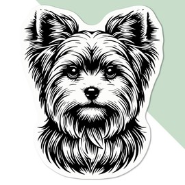 Medium 100mm 'Yorkshire Terrier' Permanent Sticker Decal for Cars/Windows/Bins/Walls etc (DW00120293)