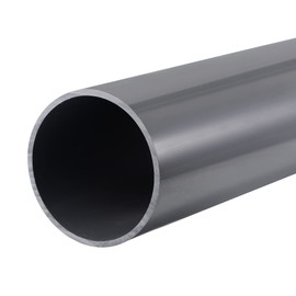MECCANIXITY 4 Inch PVC Rigid Round Pipe 110mm OD 13" Length Light Grey High Impact for Water Pipe,Crafts,Cable Sleeve