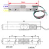 DIYmalls Load Cell 20kg Weight Sensor + HX711 AD Amplifier