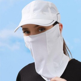 3-Color 1-Piece Ear-Hook UV Protection Cool Mask for Golf, Cycling, and Sports ICE Mask - Black 2ea