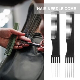 Frcolor Cutting Comb Comb Professional Steel Needle Fork Comb 5 Pack Hairdresser Hair Parting Comb Hair Insert Needle Comb Hairdressing Salon Styling Tool