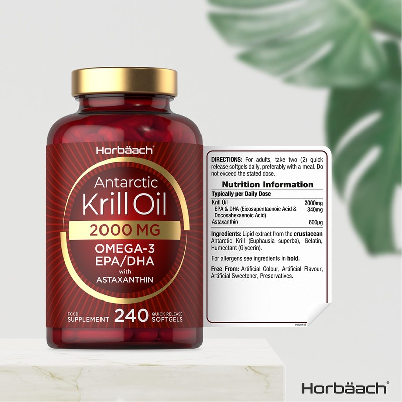 Antarctic Krill Oil 2000mg | 240 Softgel Capsules | High