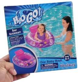 H2O Go! Bestway H2OGo! One Mermaid Baby Boat Watercraft Purple Pool Float Inflatable 27"