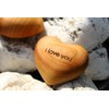Thankgoods Worry Stone Wooden Heart Engraved I Love You -