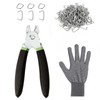 Hog Ring Pliers Kit with 500 Pcs 3/4" Hog Rings