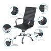 ZEM Silla Ejecutiva Oficina Metalica Reclinable Altura Silla Color Negro