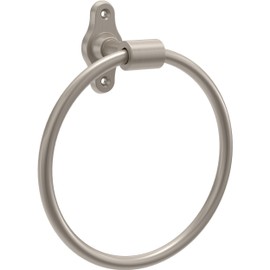 Franklin Brass Calloway (1-Pack) Hand Towel Holder Satin Nickel Towel Racks for Bathroom Wall Round Towel Ring Holder for Bath Towel Hanger for Kitchen, Bathroom Accessories CLWY46-SN