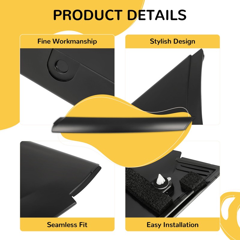 KUAFU Windshield A-Pillar Trim Compatible with 2003-2012 Land Rover Range