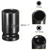 sourcing map Deep 6-Point Impact Socket 1/2" Drive 17mm Metric