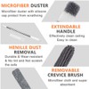 Microfiber Feather Duster, 6PCS Extendable Bendable Dusters with 100" Telescopic