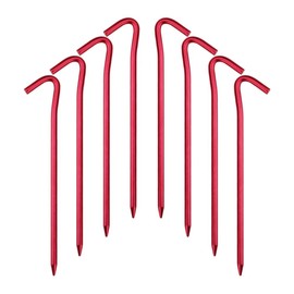 Hikemax 7075 - Estacas de aluminio para tienda de campaña con bolsa de transporte, ultraligeras de 18 cm, para acampada, senderismo, jardinería y otras actividades al aire última intervensión, 10/20/25 unidades, (10-PACK)