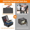 ENGPOW Fireproof Document Box,Hard Fireproof Box with Fireproof Zipper＆Lock,Fireproof Water
