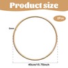 2 Pack 16inch Large Metal Floral Hoop Wreath Macrame Gold