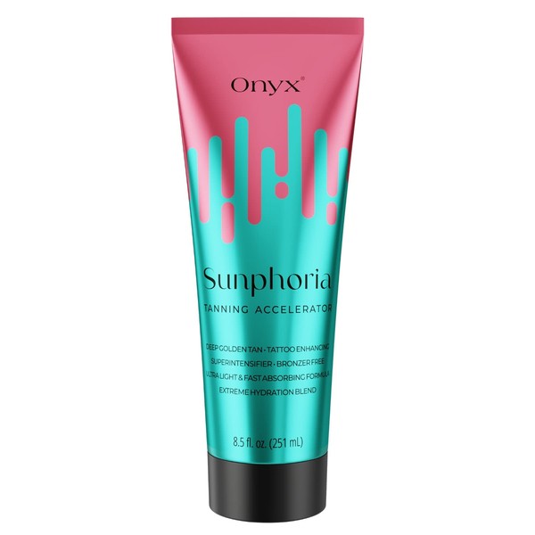 Onyx Sunphoria Tanning Accelerator - Sunbed Cream without Bronzer - Fast-Absorbing Formula - Extreme Hydration Blend with Fruit Extracts for Moisturising Skin
