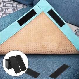 Grippers for Mats on Carpet 24pcs Carpet Grippers for Rugs on Top of Carpet Corner Rug Gripper for Laminate Hardwood Floors Furniture tair Sofa Cushion Car Boot Liners Non Slip Sticky Grips(30mmx10mm)