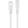 Goobay 97200 Verlängerungskabel C7/C8, 2 m, Weiß